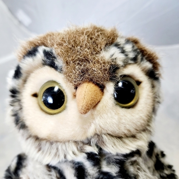 Adventure Planet 8" Leopard Print Owl Plush Stuffed Animal Realistic Soft Toy - Picture 5 of 11